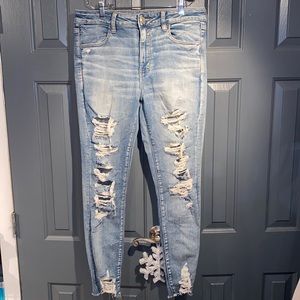 American Eagle next level stretch Skinny Ripped jeans